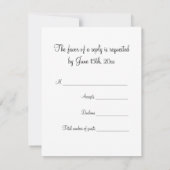 Noir blanc Dogwood RSVP (Dos)