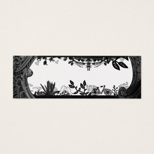 Noir + Blanc Éclectique - Carte mince (Devant)