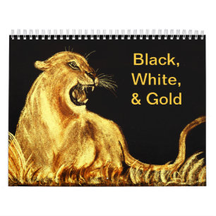 Noir, blanc et calendrier d'or