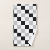 Noir, blanc et gris Checkered (Serviette à main)