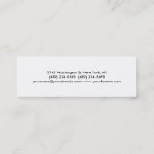 Noir Blanc Facile à modifier Carte de visite mince (Dos)