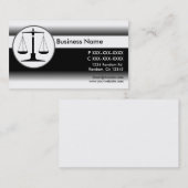 Noir blanc fade loi justice écailles carte de visi (Devant / Derrière)