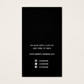 Noir Blanc floral Script de police oreille (Dos)