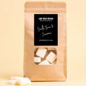 Noir Blanc Fonte minimaliste Moderne Étiquette 3x2