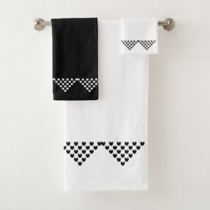 Noir Blanc Frontière Norvégienne Ensemble de servi
