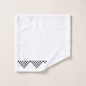 Noir Blanc Frontière Norvégienne Ensemble de servi (Gant de toilette)