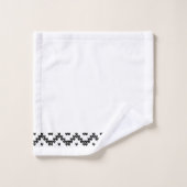 Noir Blanc Frontière Norvégienne Ensemble de servi (Gant de toilette)