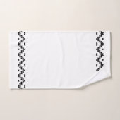 Noir Blanc Frontière Norvégienne Ensemble de servi (Serviette à main)