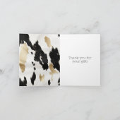 Noir Blanc Glam Cowhal Sud-Ouest Merci (Intérieur)