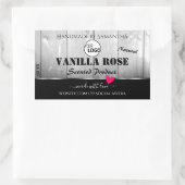 Noir Blanc Grain Produit Étiquette Coeur Logo (Sac)