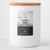 Noir Blanc Grain Produit Étiquette Coeur Logo (Devant)