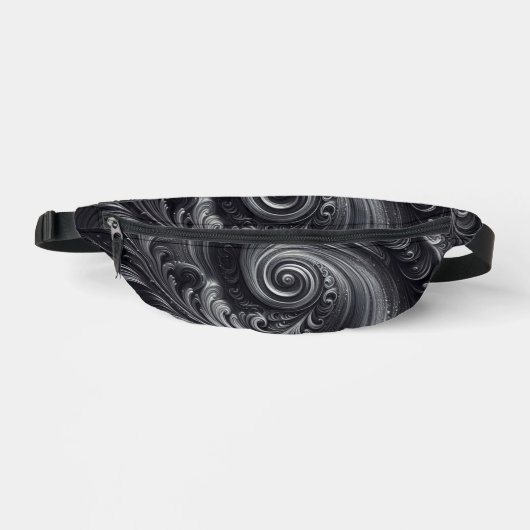 Noir Blanc Gris Abstrait Moderne Simple Tourbillon (Recto)