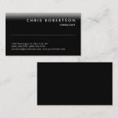 Noir blanc gris Carte de visite tendance (Devant / Derrière)