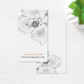 ©Noir Blanc Hibiscus Floral Porteur d'oreille (Bureau)