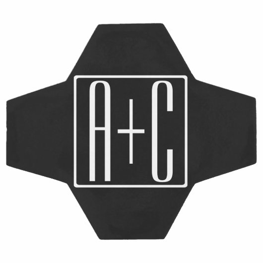 Noir & Blanc | Initiales de couple (Plat)