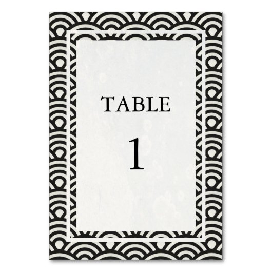 Noir+Blanc Japonais Seigha Numéro de table (Par défaut)
