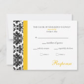 Noir blanc jaune Damas RSVP (Dos)
