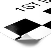 Noir Blanc Jaune Un heureux mec Affiche de bienven (Coin)