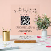 Noir Blanc Lune de Miel Fonds Qr Code Minimal Mode (Mariage)