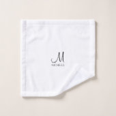 Noir Blanc manuscrit Nom Modèle (Gant de toilette)