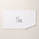 Noir Blanc manuscrit Nom Modèle (Serviette à main)