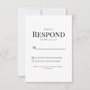 Noir & Blanc Mariage RSVP