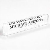 Noir & Blanc Minimaliste Simple Plaque