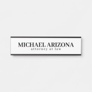 Noir & Blanc Minimaliste Simple Plaque