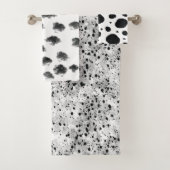 noir blanc moderne dalmate taches animal motif (En situation)