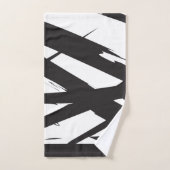 Noir & Blanc Moderne Ligne d'Art Abstrait Décorati (Serviette à main)