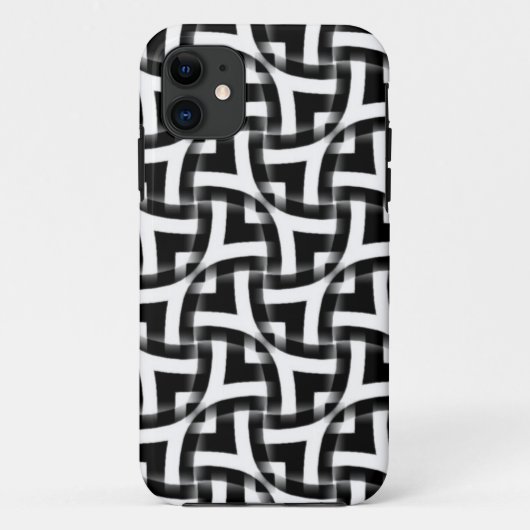 Noir+Blanc moderne Motif Abstrait iPhone 5 Coque (Dos)
