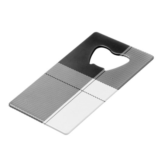 Noir Blanc Moderne Plaid Initiales Joli Chic (Dos Angle)