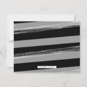 Noir & Blanc Moderne Sauvez Notre Carte photo Date (Dos)