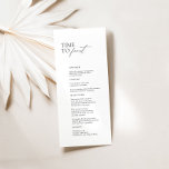 Noir & Blanc Moderne "Time To Feast" Menu Mariage<br><div class="desc">Ce menu élégant et contemporain combine harmonieusement l'esthétique classique noir et blanc, créant une touche sophistiquée pour votre réception de mariage. L'inscription audacieuse "Time To Feast" ajoute un élément ludique, invitant les clients à savourer les délices culinaires à venir. Grâce à sa présentation moderne, ce menu vous informe mais améliore...</div>