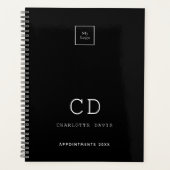 Noir blanc monogramme initiales logo commercial 20 (Devant)