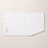 Noir blanc Monogramme Neutre Moderne Minimaliste (Serviette à main)