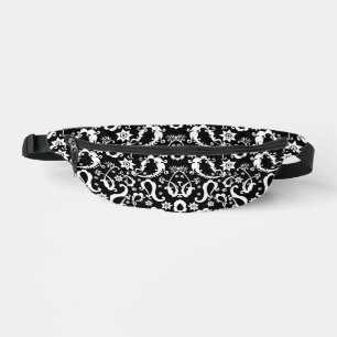 noir blanc motif indien exquis