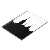 Noir Blanc New York Silhouette Skyline Carnet (Côté gauche)