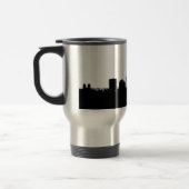 Noir Blanc New York Skyline Silhouette Travel Mug (Gauche)