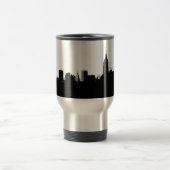 Noir Blanc New York Skyline Silhouette Travel Mug (Centre)