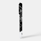 Noir blanc nom script ligne art floral graphique (Côté gauche)