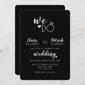 Noir & Blanc Nous faisons Faire-part de mariage de (Devant / Derrière)