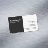 Noir Blanc Plain Moderne Consultant Carte de visit (In Situ)