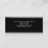 Noir Blanc Plain Moderne Consultant Carte de visit (Dos)