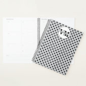 Noir blanc Polka Dot Monogramme 2026 Planner perso (Devant avec enveloppe)