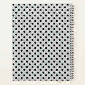 Noir blanc Polka Dot Monogramme 2026 Planner perso (Dos)