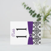 Noir, blanc, pourpre, blanc, noir Numéro de table (Debout devant)