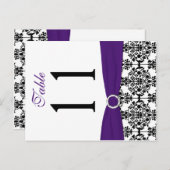 Noir, blanc, pourpre, blanc, noir Numéro de table (Devant / Derrière)