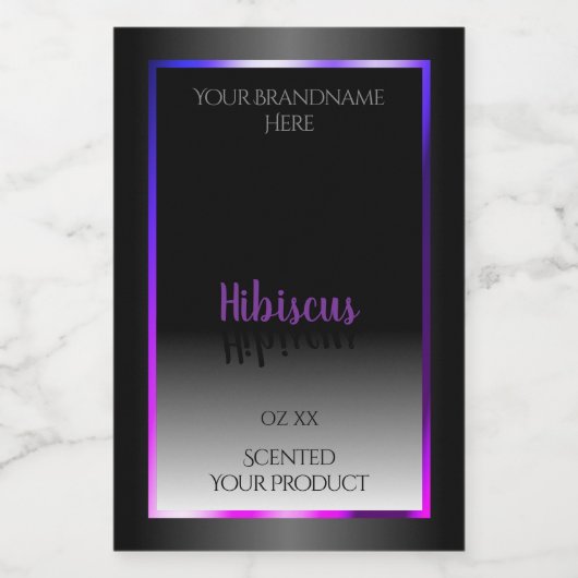 Noir Blanc Produit Étiquettes Bleu Violet Rose Cad (Étiquettes simples)