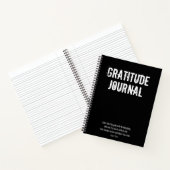 Noir Blanc Psaume Bible Verse Gratitude Journal (Intérieur)